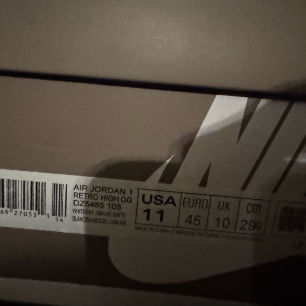 Nike Air Jordan 1 Men's Sizes Retro OG High White/Sky J Mauve DZ5485-105 NEW - Picture 14 of 14
